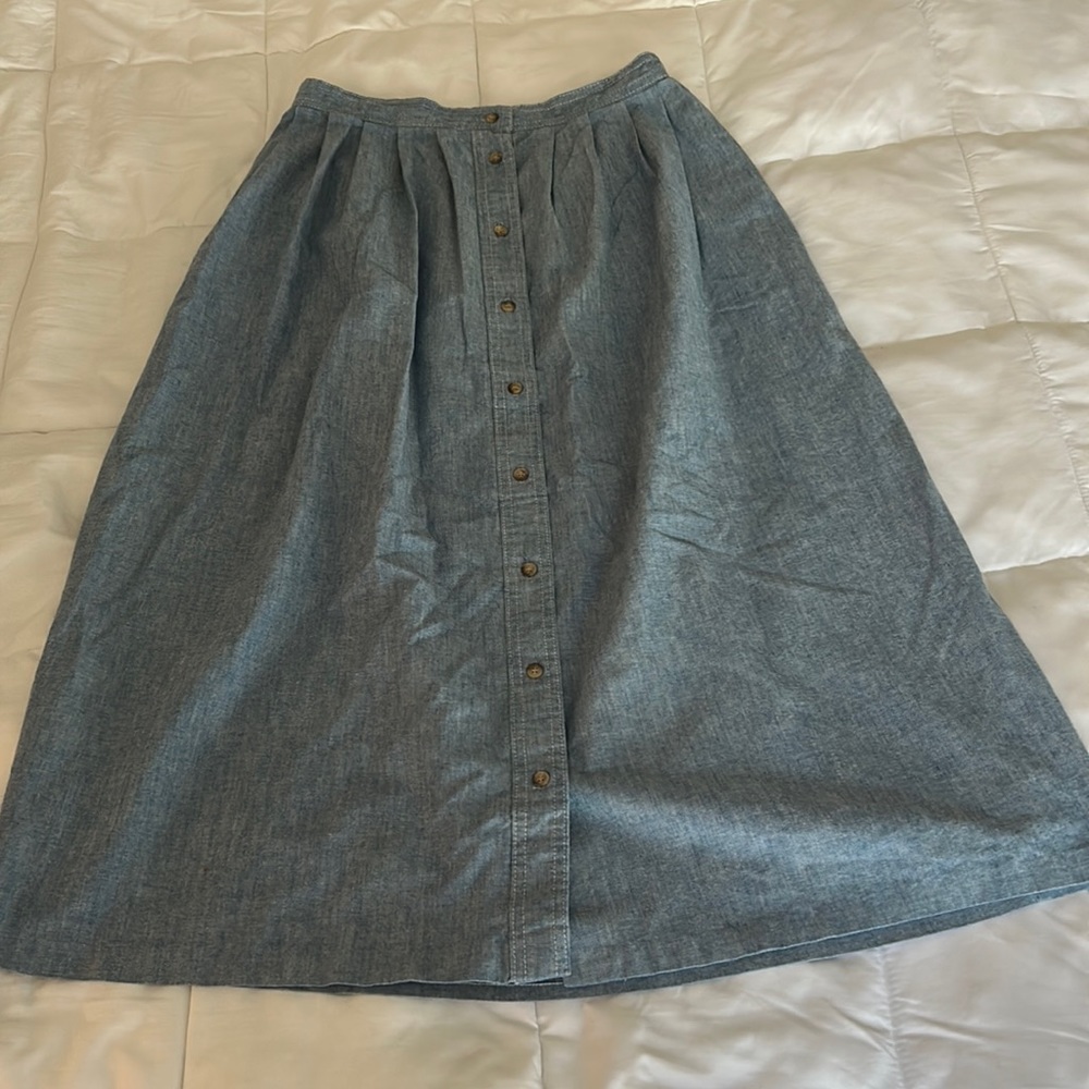 Vintage Midi Denim Skirt